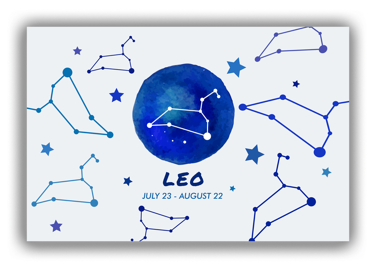 Zodiac Sign Canvas Wrap & Photo Print - Date Range - Leo - Front View