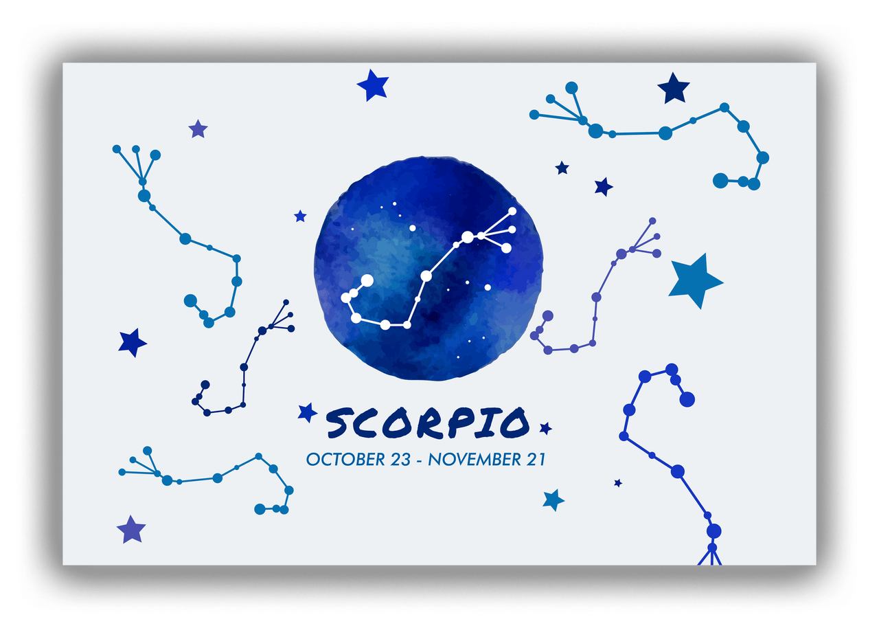 Zodiac Sign Canvas Wrap & Photo Print - Date Range - Scorpio - Front View