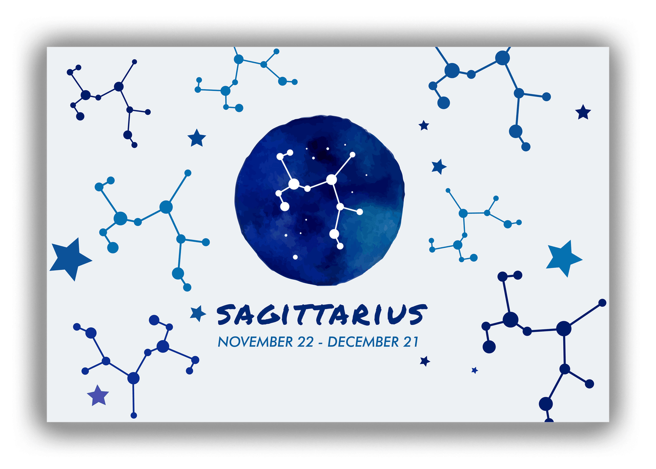 Zodiac Sign Canvas Wrap & Photo Print - Date Range - Sagittarius - Front View