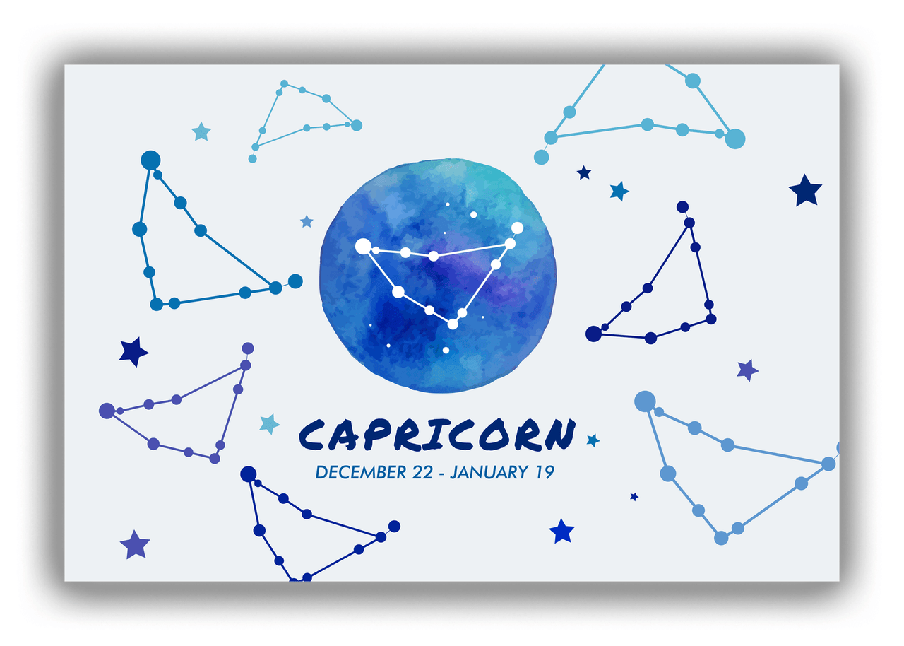 Zodiac Sign Canvas Wrap & Photo Print - Date Range - Capricorn - Front View