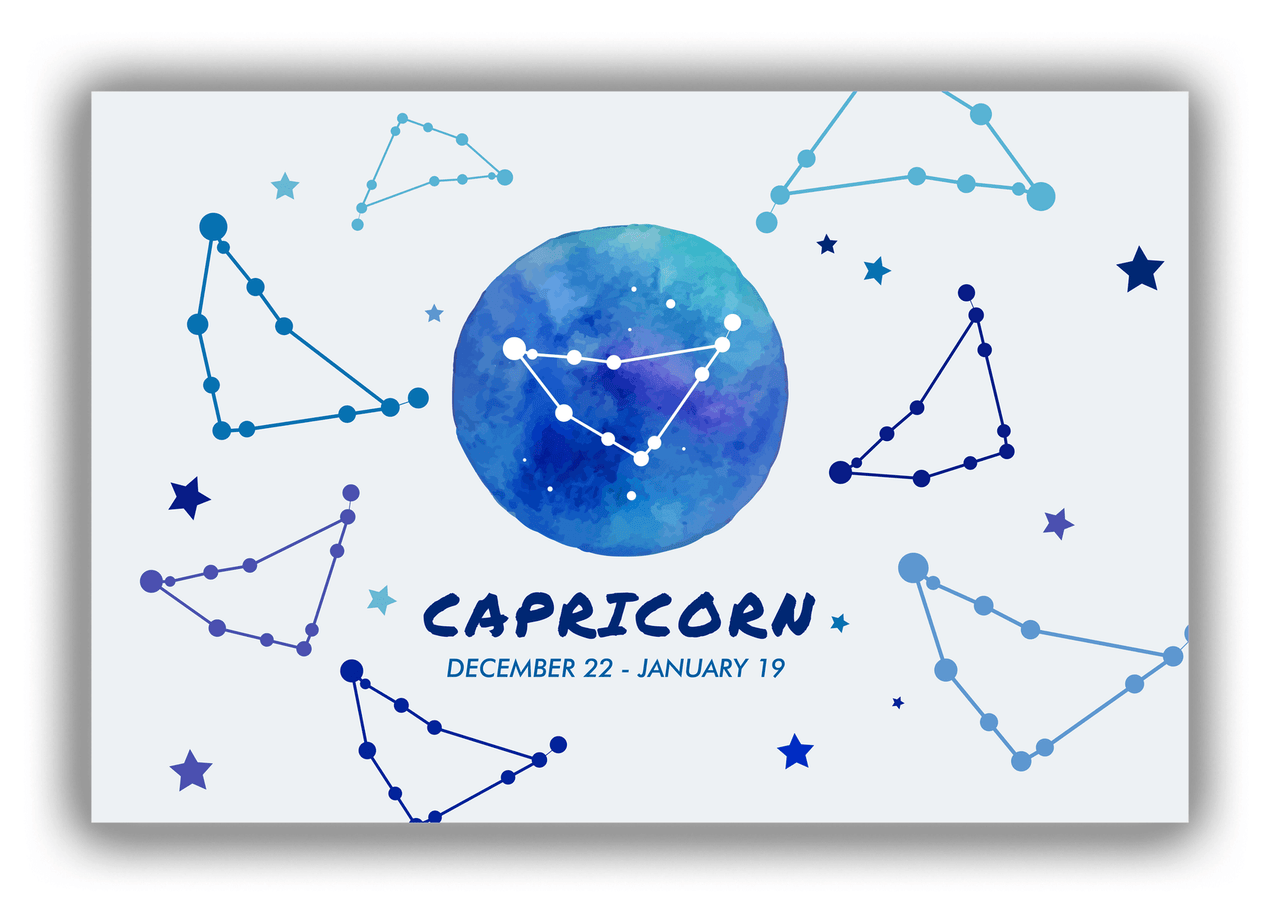 Zodiac Sign Canvas Wrap & Photo Print - Date Range - Capricorn - Front View