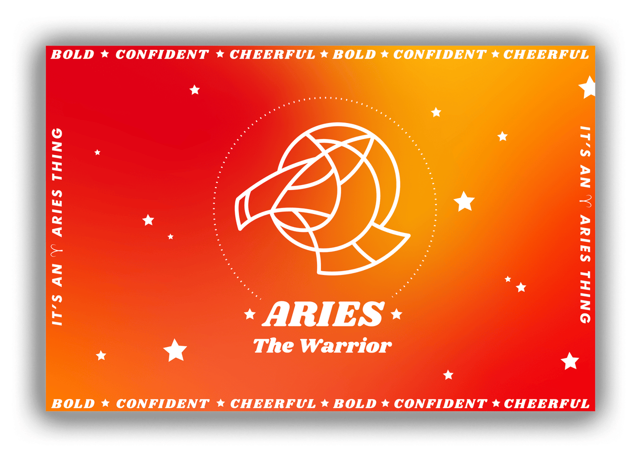 Zodiac Sign Canvas Wrap & Photo Print - Traits of an Aries - Front View