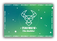 Thumbnail for Zodiac Sign Canvas Wrap & Photo Print - Traits of a Taurus - Front View