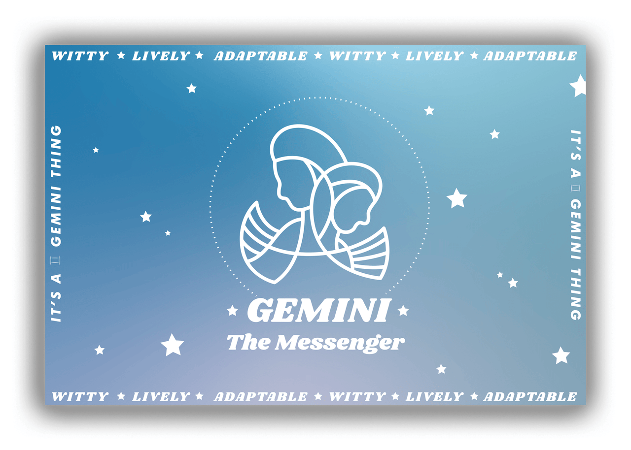 Zodiac Sign Canvas Wrap & Photo Print - Traits of a Gemini - Front View