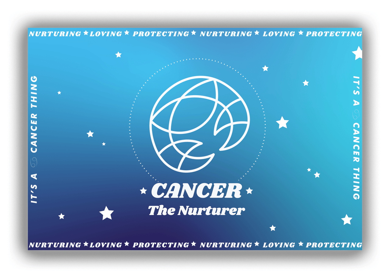 Zodiac Sign Canvas Wrap & Photo Print - Traits of a Cancer - Front View