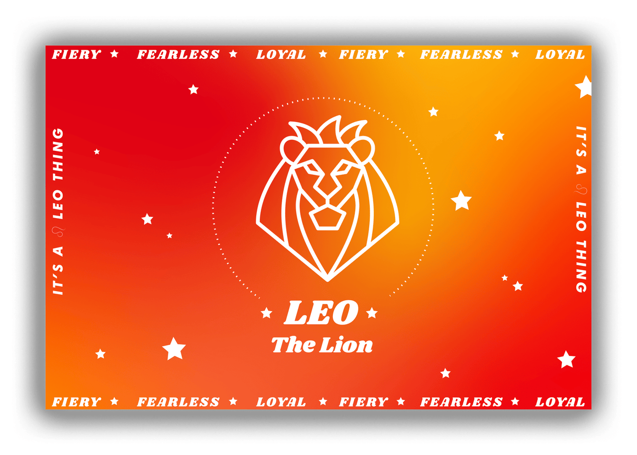 Zodiac Sign Canvas Wrap & Photo Print - Traits of a Leo - Front View