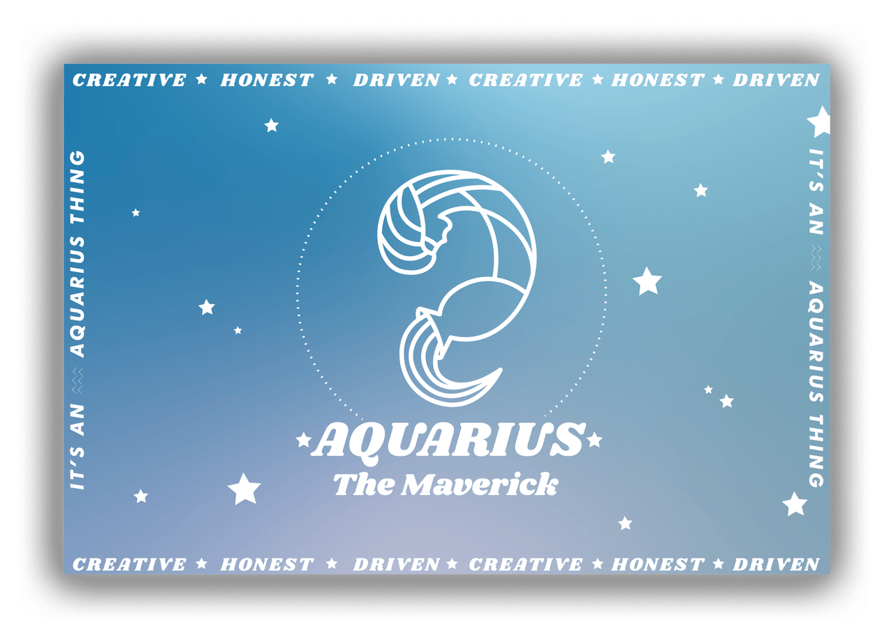 Zodiac Sign Canvas Wrap & Photo Print - Traits of an Aquarius - Front View