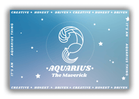Thumbnail for Zodiac Sign Canvas Wrap & Photo Print - Traits of an Aquarius - Front View