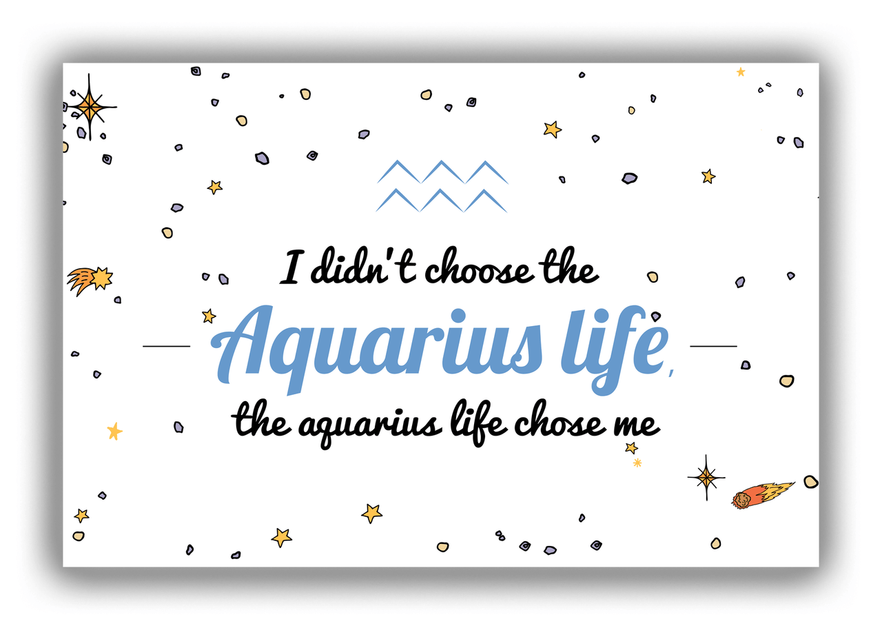 Zodiac Sign Canvas Wrap & Photo Print - Aquarius Life - Front View