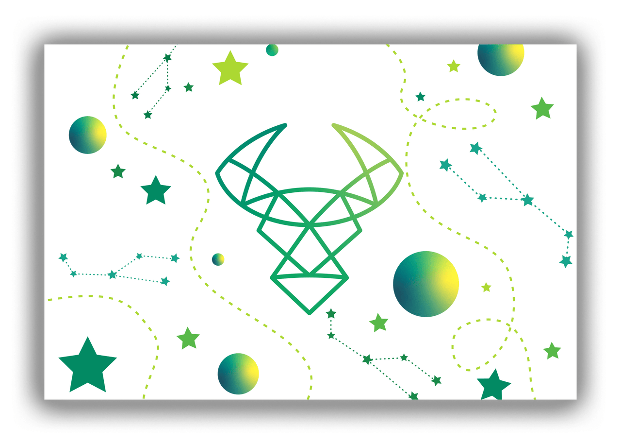 Zodiac Sign Canvas Wrap & Photo Print - Constellations - Taurus - Front View