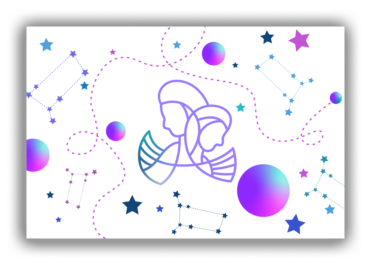 Zodiac Sign Canvas Wrap & Photo Print - Constellations - Gemini - Front View