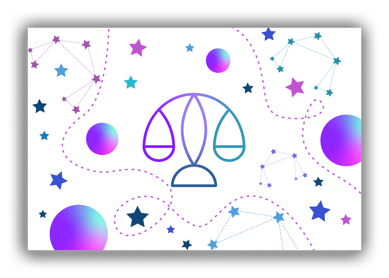 Zodiac Sign Canvas Wrap & Photo Print - Constellations - Libra - Front View
