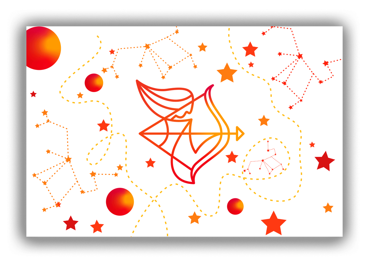 Zodiac Sign Canvas Wrap & Photo Print - Constellations - Sagittarius - Front View