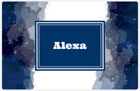 Thumbnail for Personalized Zodiac Sign Placemat - Night Sky - Rectangle Nameplate -  View