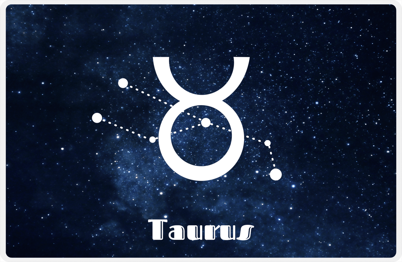 Personalized Zodiac Sign Placemat - Night Sky - Taurus -  View