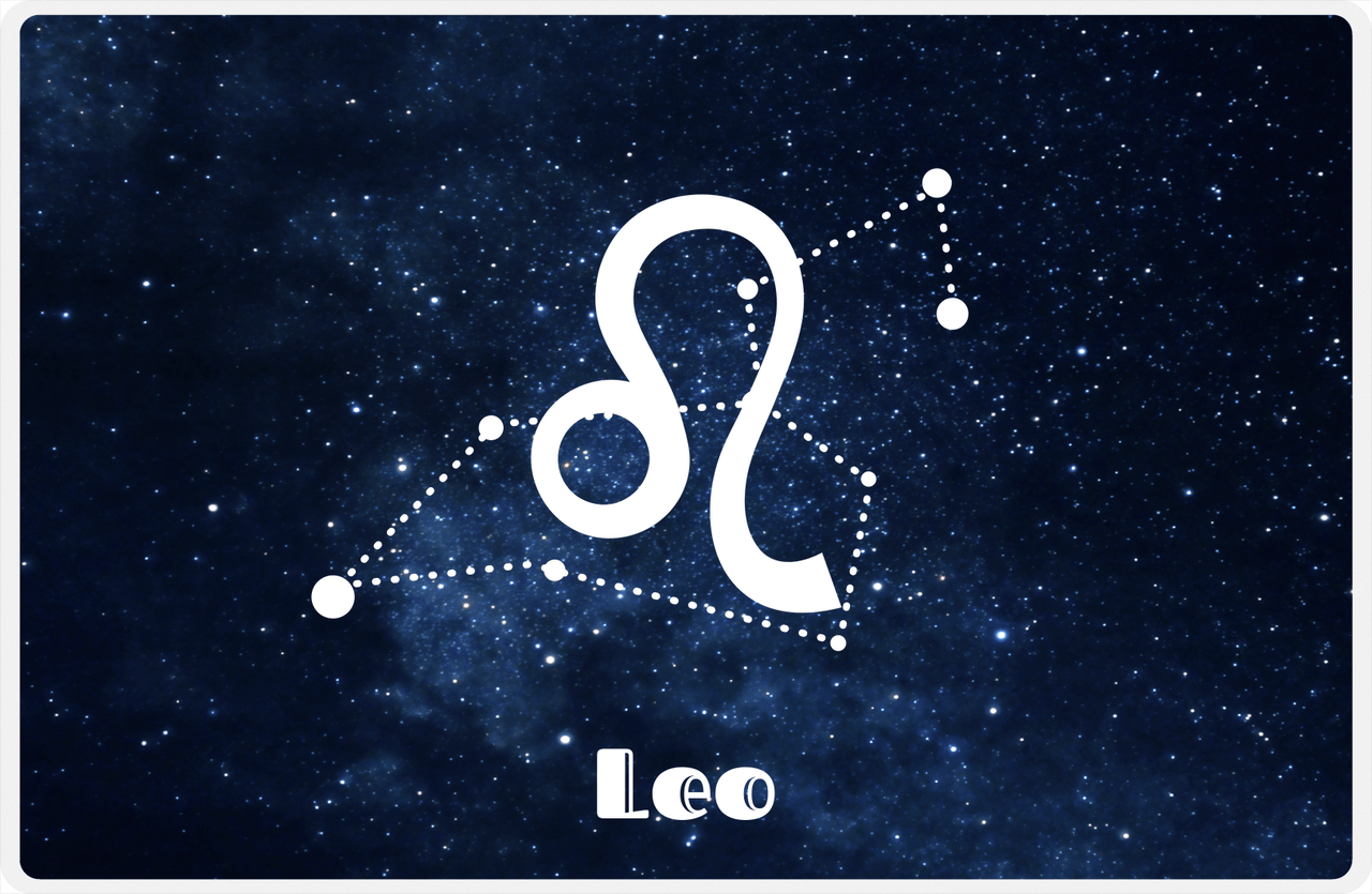 Personalized Zodiac Sign Placemat - Night Sky - Leo -  View