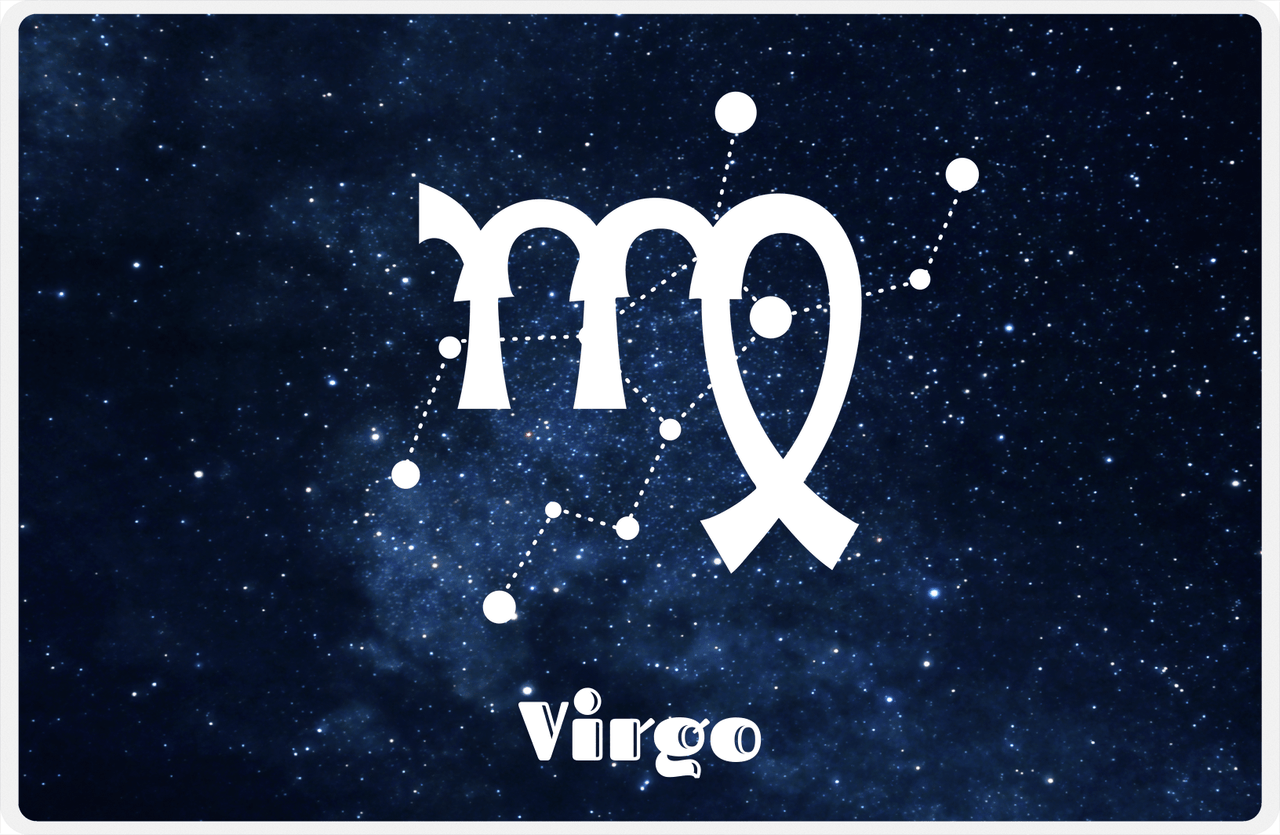 Personalized Zodiac Sign Placemat - Night Sky - Virgo -  View