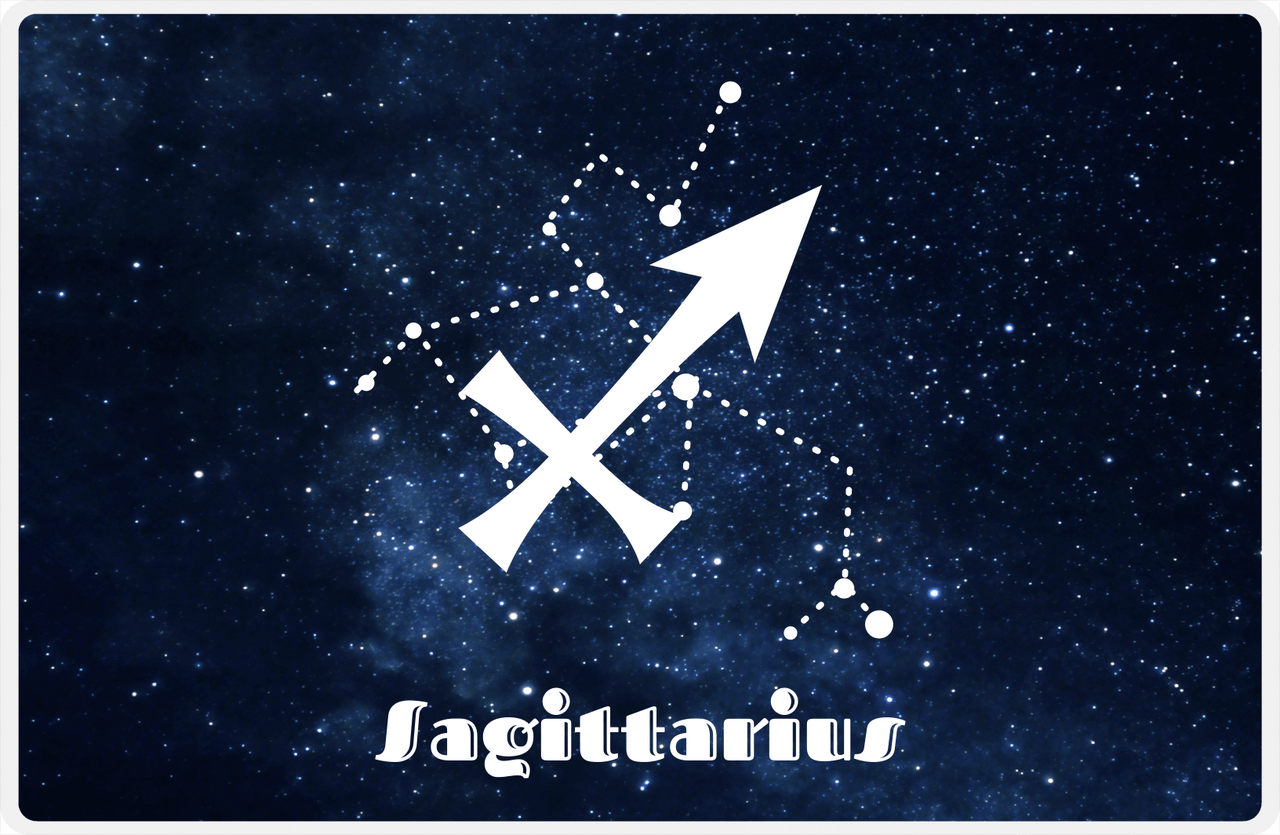 Personalized Zodiac Sign Placemat - Night Sky - Sagittarius -  View