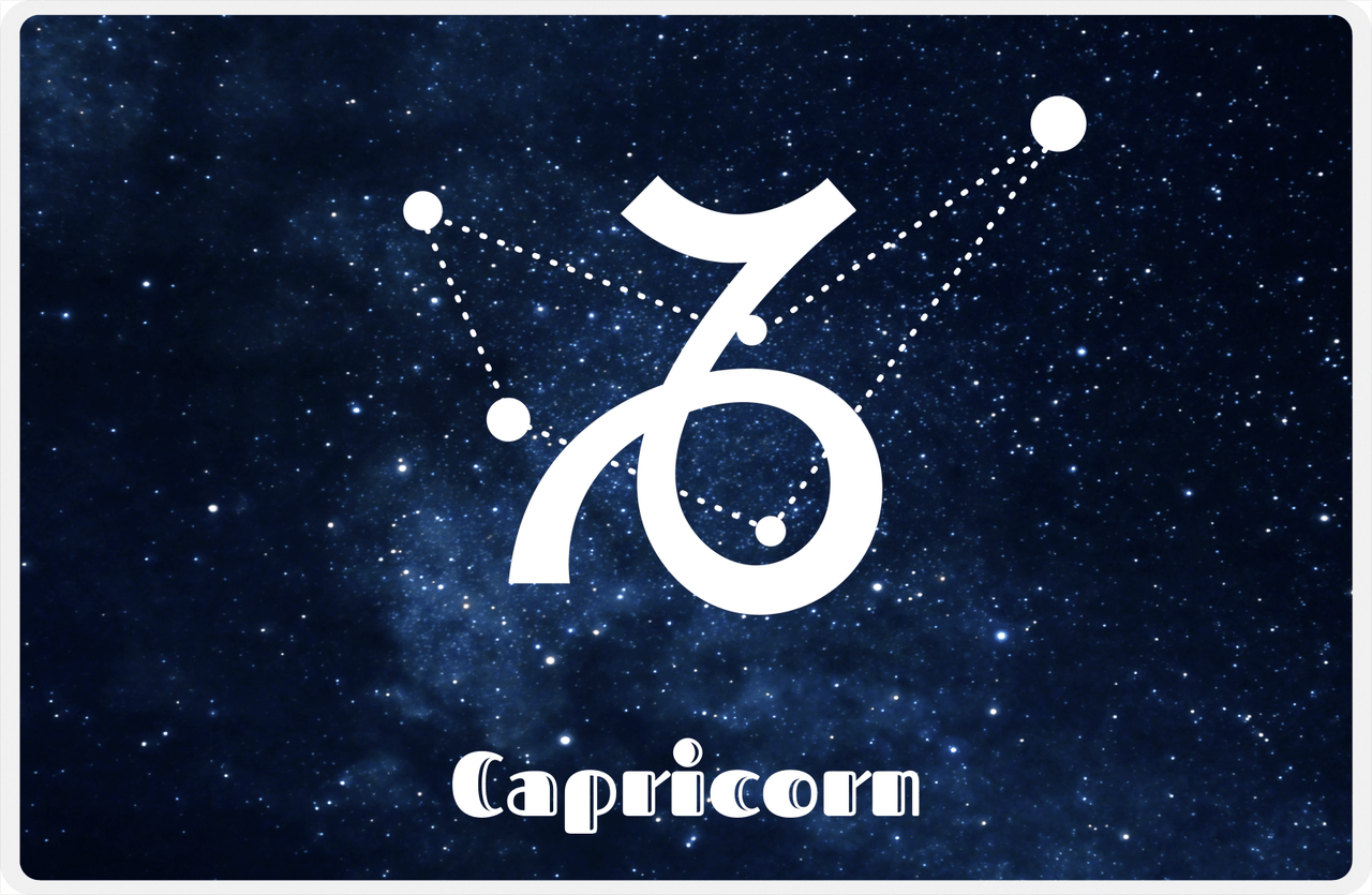 Personalized Zodiac Sign Placemat - Night Sky - Capricorn -  View