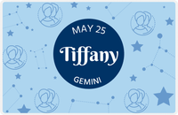 Thumbnail for Personalized Zodiac Sign Placemat - Constellation Circle - Gemini -  View