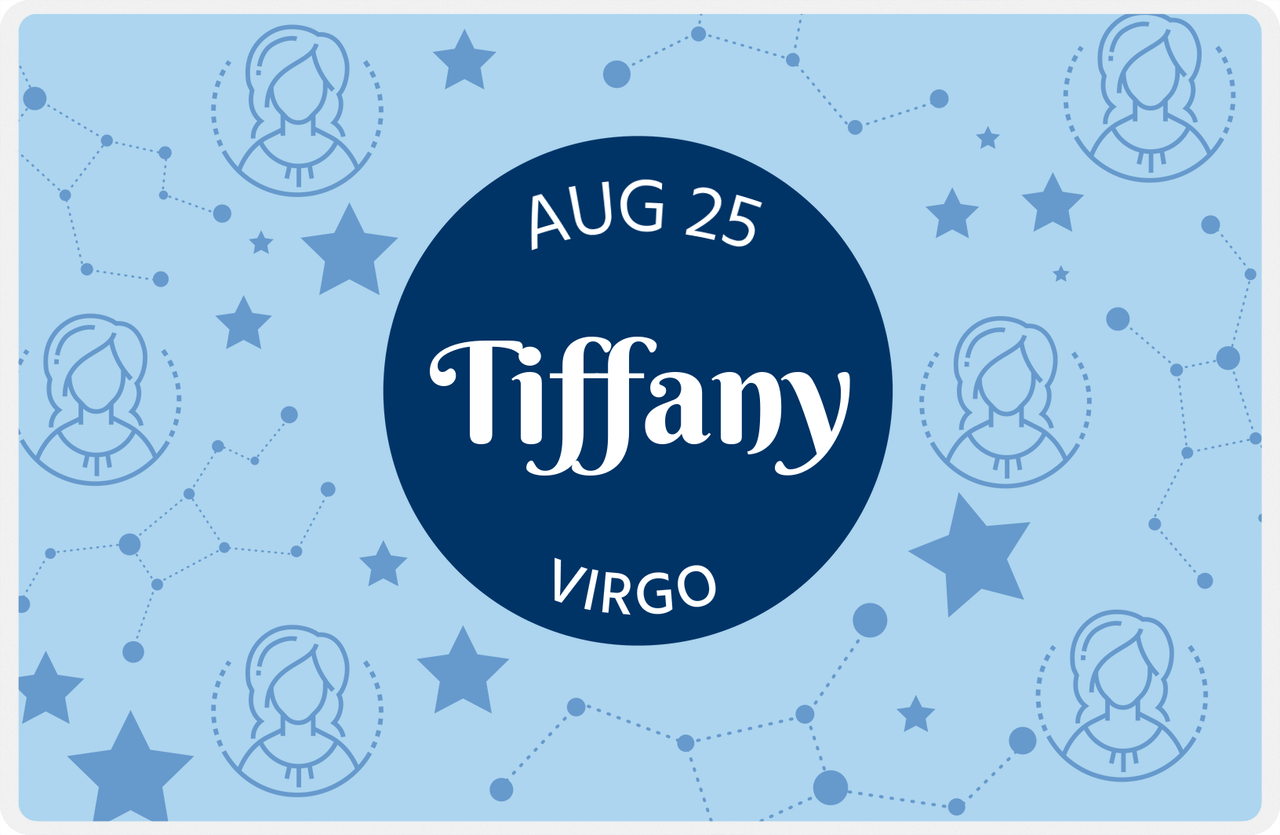Personalized Zodiac Sign Placemat - Constellation Circle - Virgo -  View