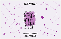 Thumbnail for Zodiac Sign Placemat - Characteristics of a Gemini -  View