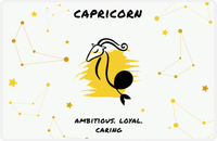 Thumbnail for Zodiac Sign Placemat - Characteristics of a Capricorn -  View