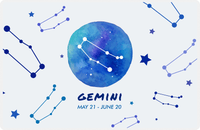 Thumbnail for Zodiac Sign Placemat - Date Range - Gemini -  View