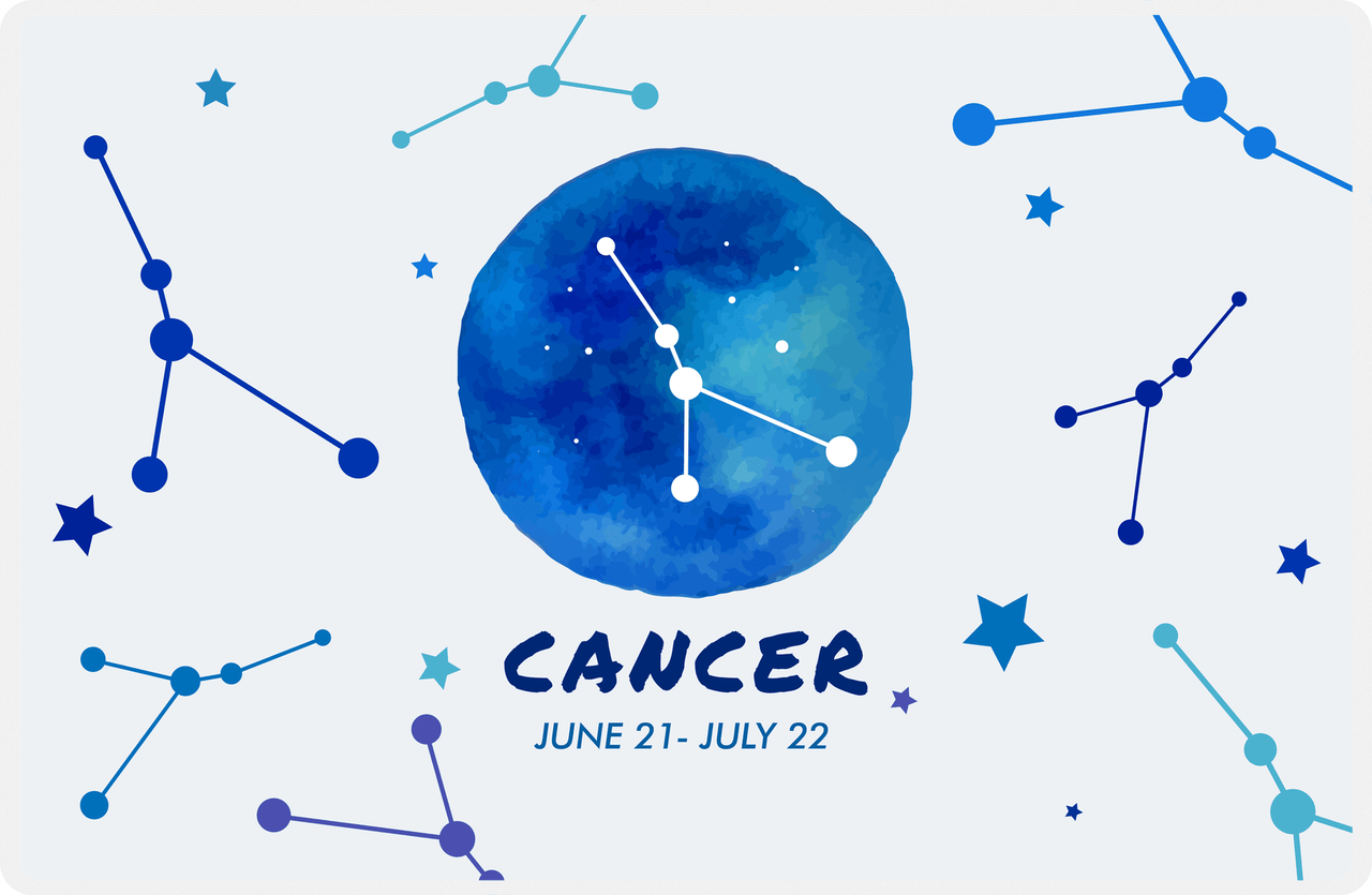 Zodiac Sign Placemat - Date Range - Cancer -  View