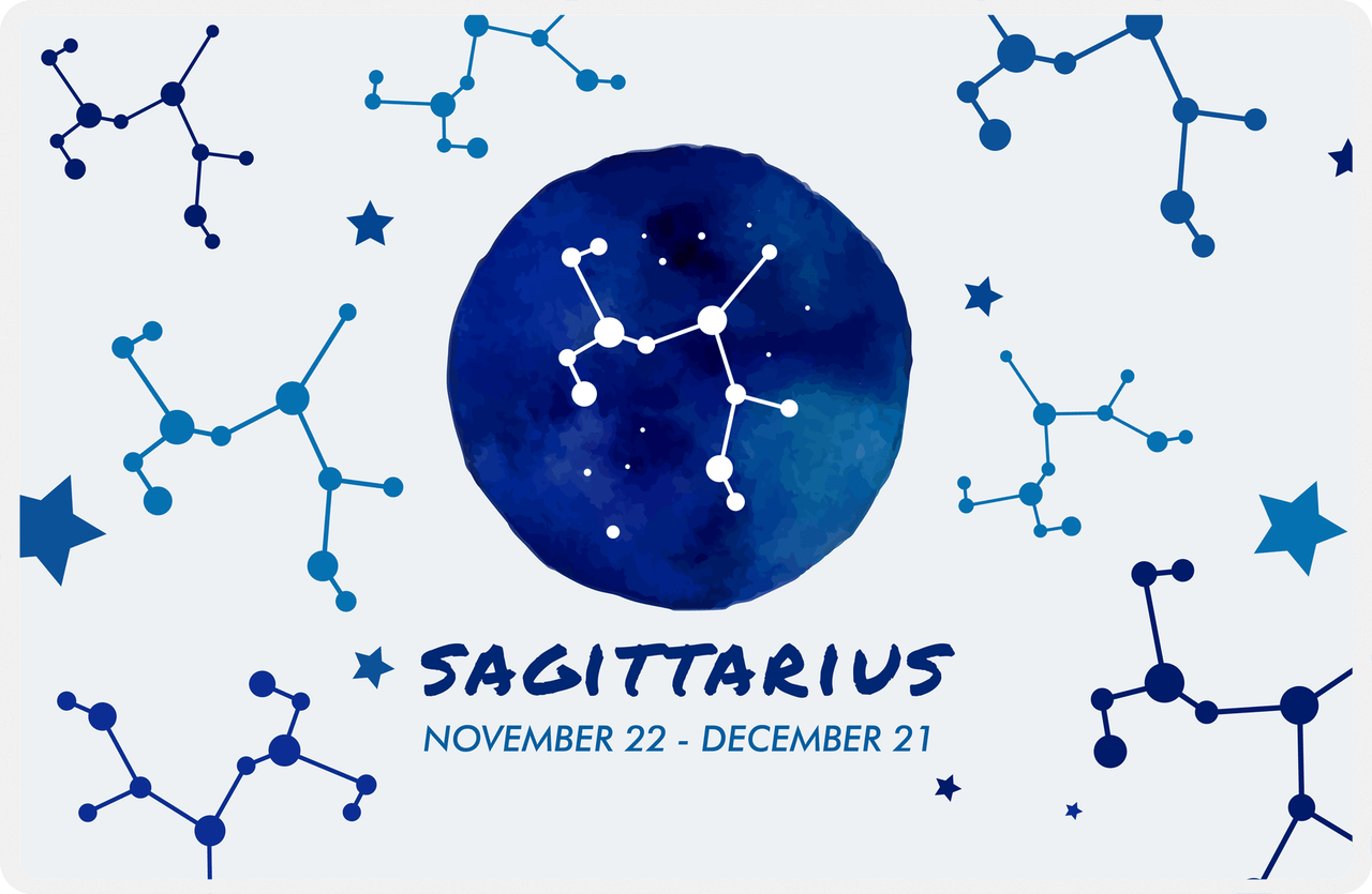 Zodiac Sign Placemat - Date Range - Sagittarius -  View
