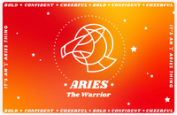 Thumbnail for Zodiac Sign Placemat - Traits of an Aries -  View