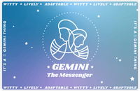 Thumbnail for Zodiac Sign Placemat - Traits of a Gemini -  View