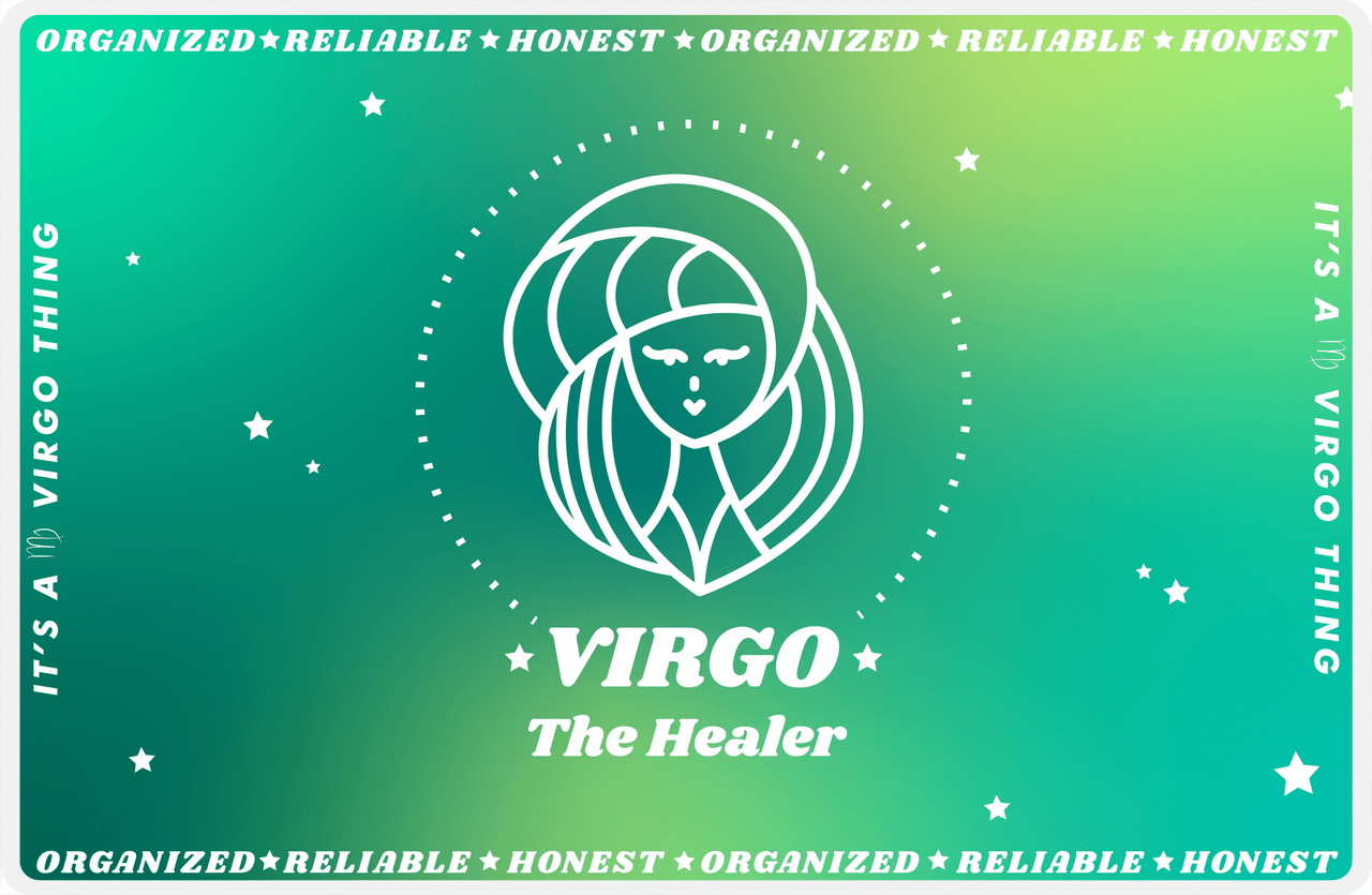 Zodiac Sign Placemat - Traits of a Virgo -  View