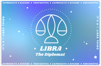 Thumbnail for Zodiac Sign Placemat - Traits of a Libra -  View