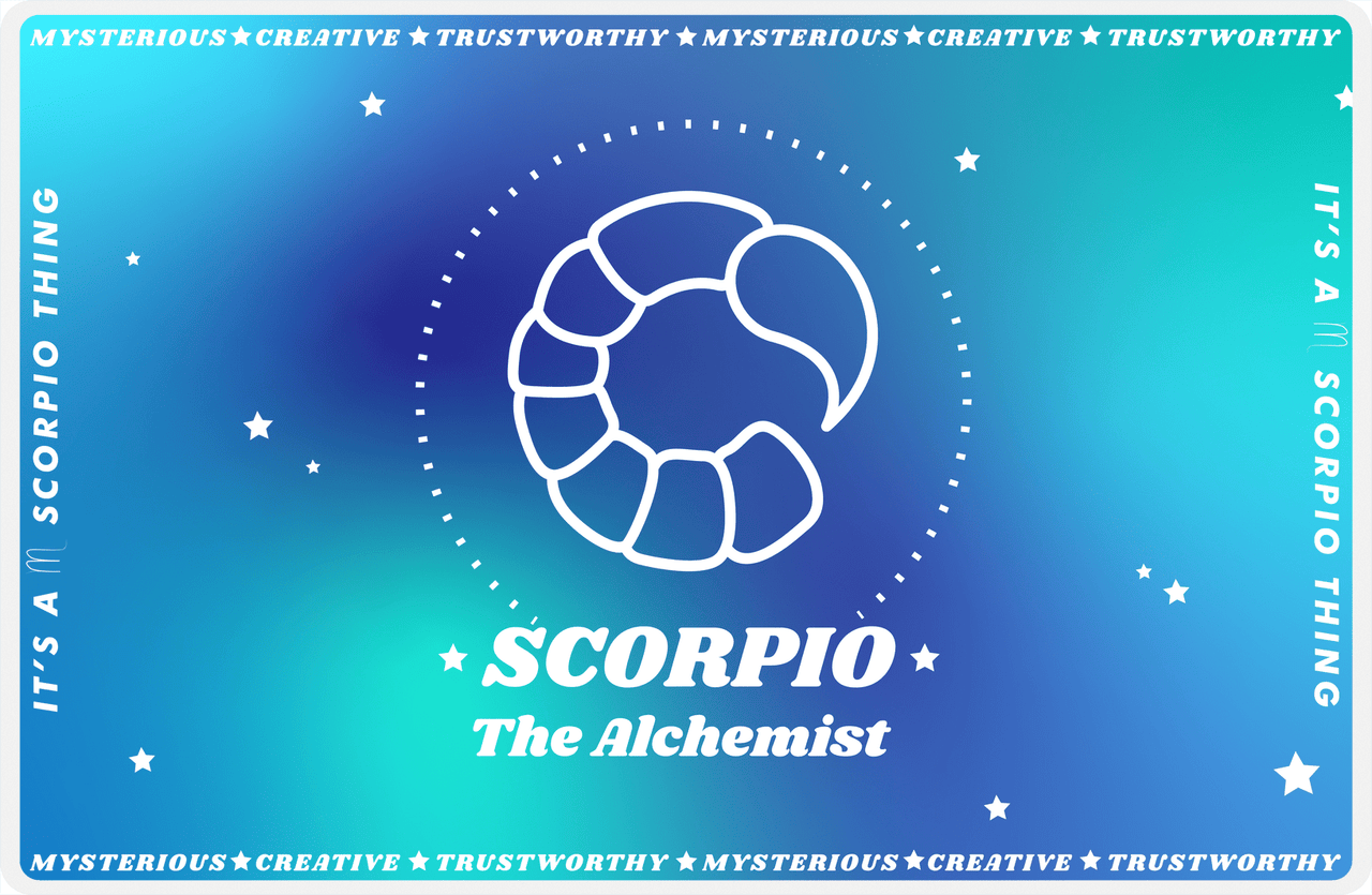 Zodiac Sign Placemat - Traits of a Scorpio -  View