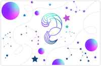 Thumbnail for Zodiac Sign Placemat - Constellations - Aquarius -  View