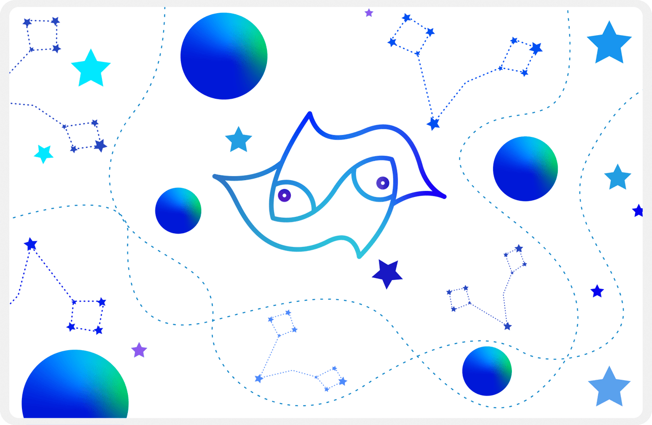 Zodiac Sign Placemat - Constellations - Pisces -  View
