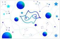 Thumbnail for Zodiac Sign Placemat - Constellations - Pisces -  View