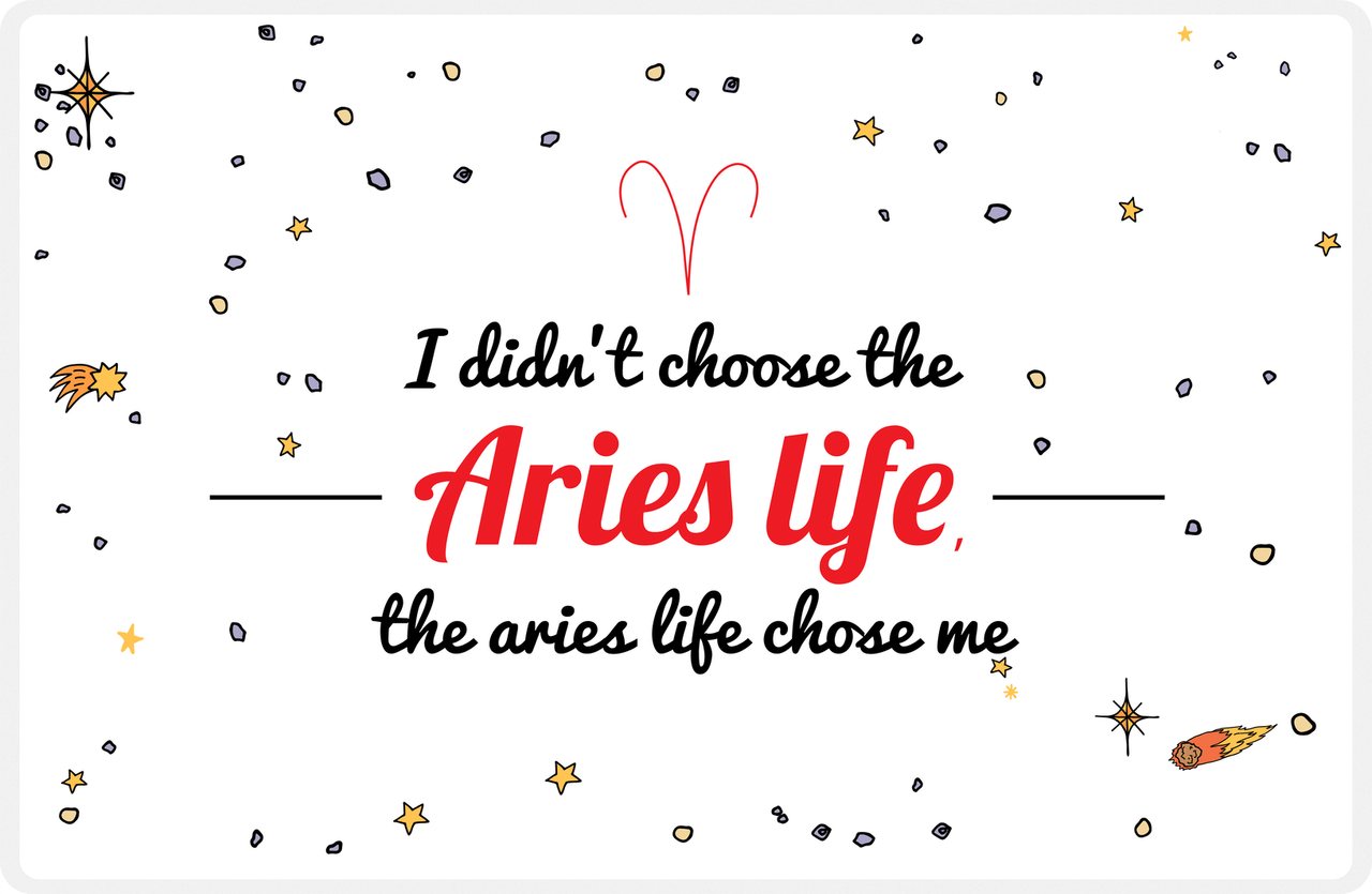 Zodiac Sign Placemat - Aries Life -  View