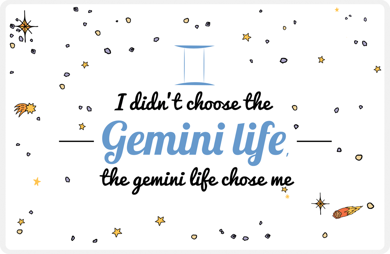 Zodiac Sign Placemat - Gemini Life -  View