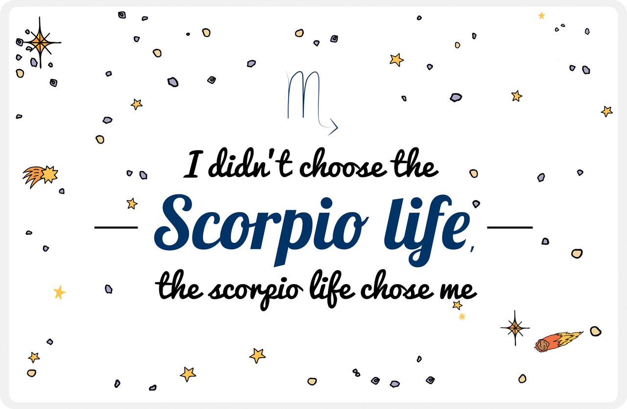 Zodiac Sign Placemat - Scorpio Life -  View