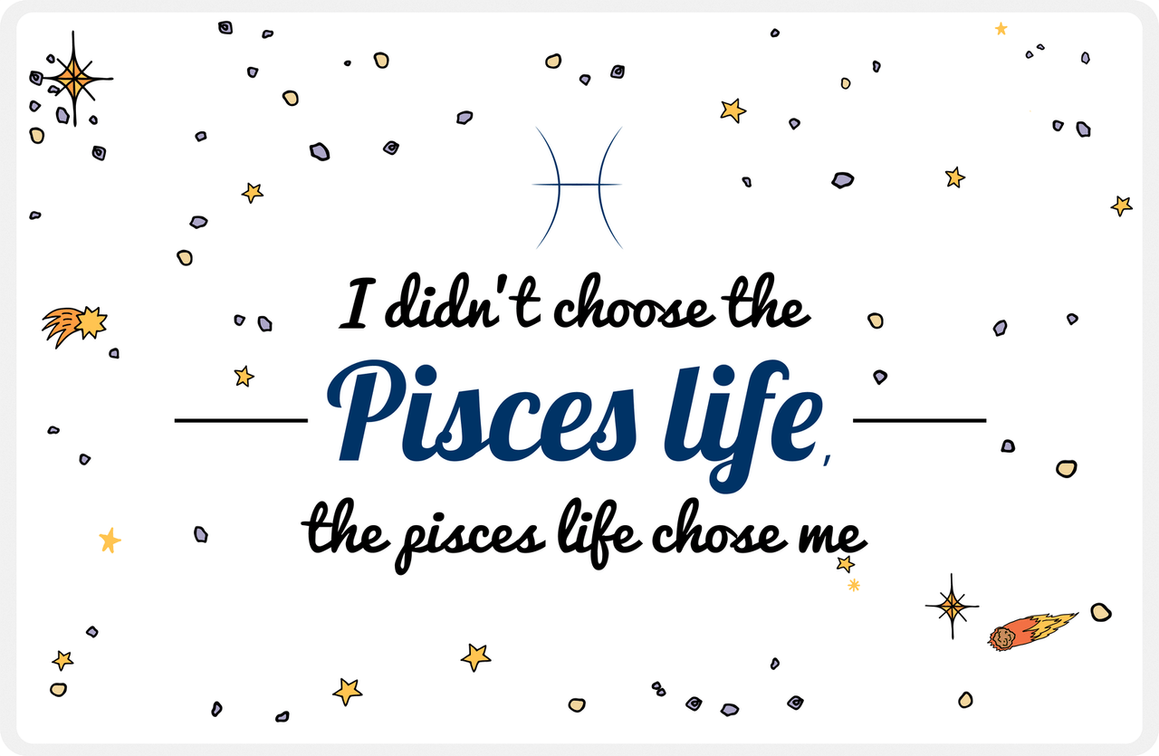 Zodiac Sign Placemat - Pisces Life -  View