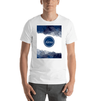 Thumbnail for Personalized Zodiac Signs T-Shirt - White - Circle Nameplate - Shirt View