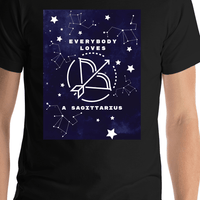 Thumbnail for Zodiac Sign T-Shirt - Sagittarius - Shirt Close-Up View