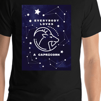 Thumbnail for Zodiac Sign T-Shirt - Capricorn - Shirt Close-Up View