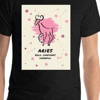 Thumbnail for Zodiac Sign T-Shirt - Aries - Shirt Close-Up View