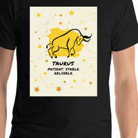 Thumbnail for Zodiac Sign T-Shirt - Taurus - Shirt Close-Up View