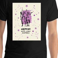 Thumbnail for Zodiac Sign T-Shirt - Gemini - Shirt Close-Up View