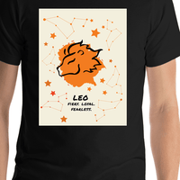 Thumbnail for Zodiac Sign T-Shirt - Leo - Shirt Close-Up View