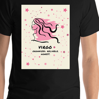 Thumbnail for Zodiac Sign T-Shirt - Virgo - Shirt Close-Up View